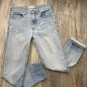 Everlane Boyfriend Jeans Blue Light Wash Roll Hem Women Size 25 Regular